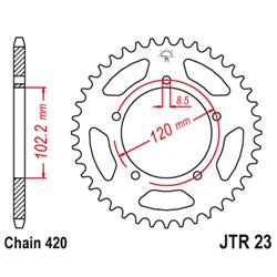 JT Zębatka tył 47z 420 Aprilia RS 50 '99-05