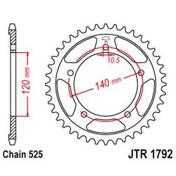 JT Zębatka tył 45z 525 Suzuki DL GSR GSX-R