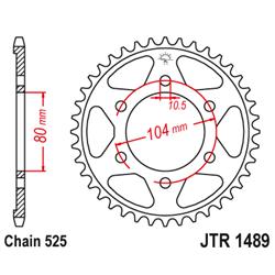 JT Zębatka tył 41z 525 Kawasaki ZX-6R