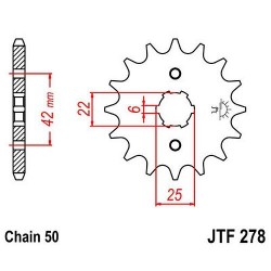 JT Zębatka przednia 17z 530