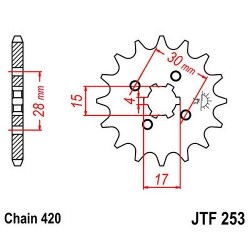 JT Zębatka przednia 13z 420