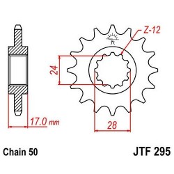 JT Zębatka przednia 15z 530 do Honda CBR